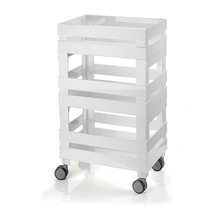 CARRELLO ORGANIZZATORE BASSO TIDY & STORE BIANCO GUZZINI