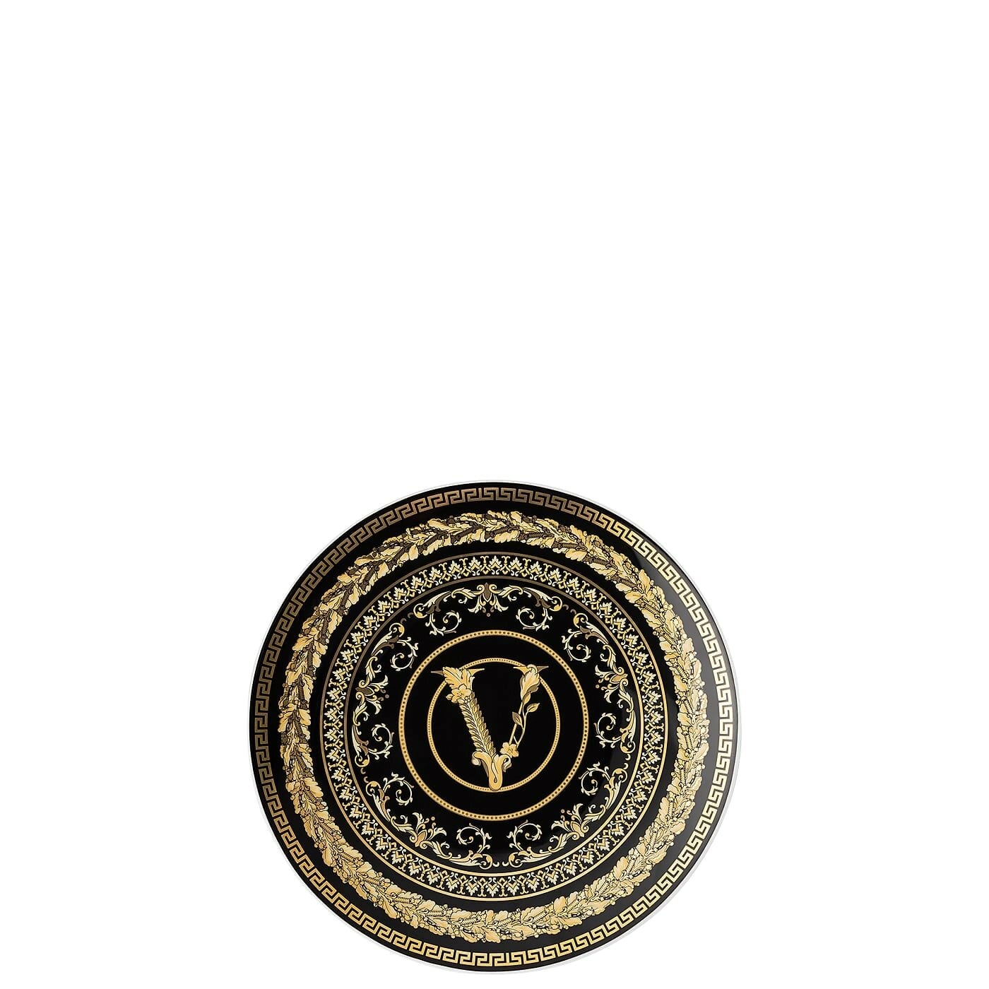 PIATTO PIANO CM 17 VIRTUS GALA BLACK VERSACE