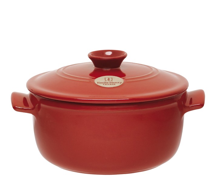 COCOTTE TONDA C/COPERCHIO CM 20 FLAME ROSSA EMILE HENRY